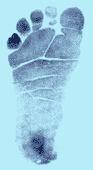 Riley's left foot print