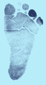Riley's right foot print